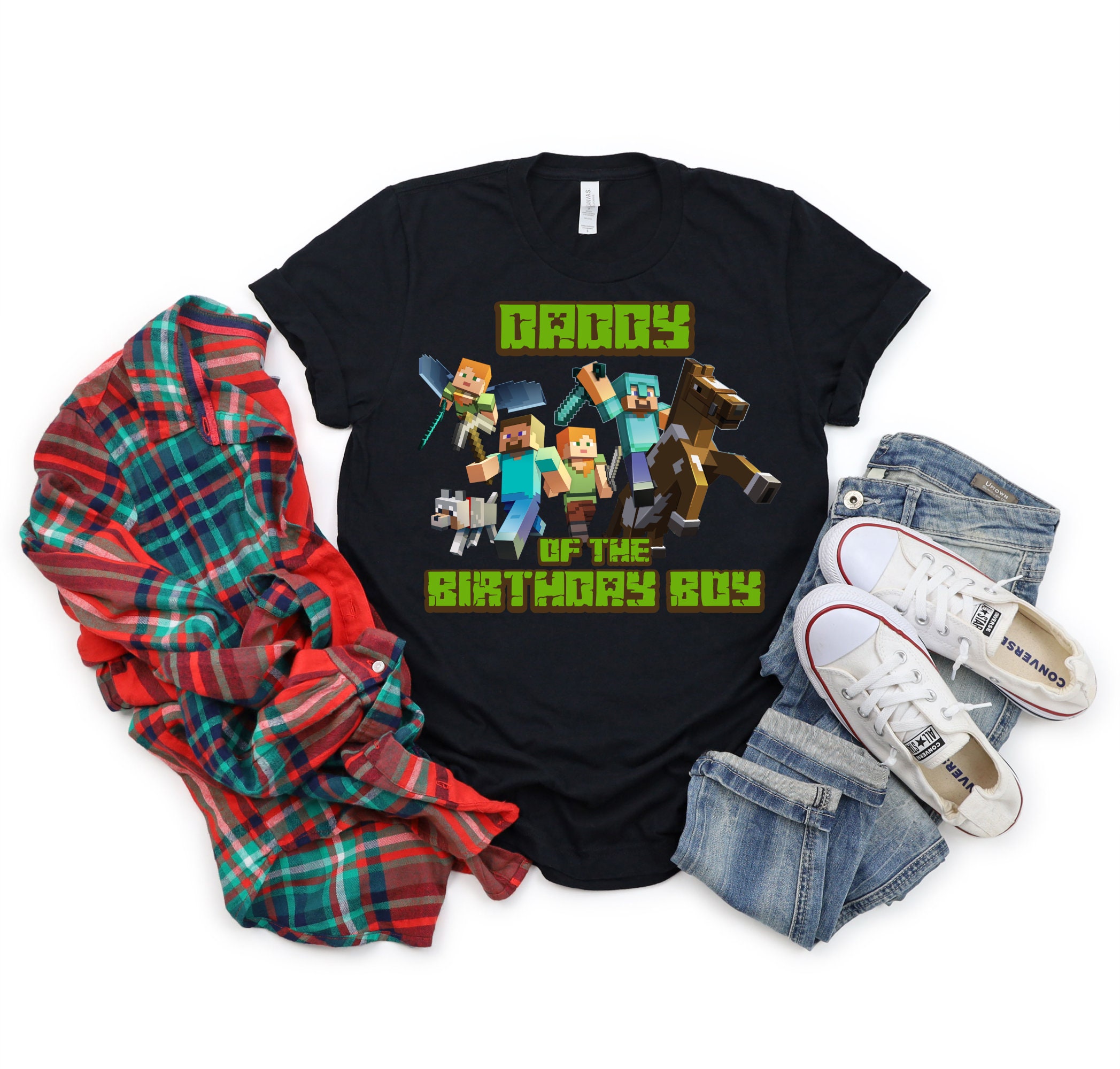 Minecraft Birthday Party Shirt