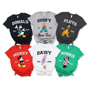 Disney Characters Shirt, Disney Character Sweatshirt, Vintage Disney Character Shirt, Mickey,Minnie,Donald,Disney Characters,Disney Trip Tee