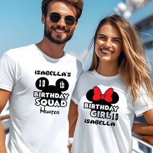 Disney Birthday Squad CUSTOM Shirts, Disney Birthday Girl Shirts, Birthday Boy Disney Squad Shirts, Disney Trip Shirts, Family Trip Shirts