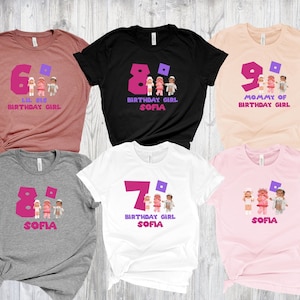 Custom Birthday Girl Shirt: Video Game Family Matching Tee