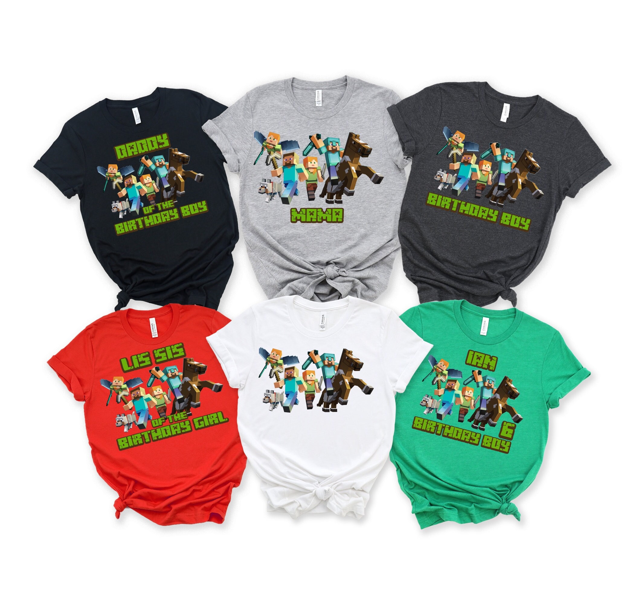 Minecraft Birthday Party Shirt