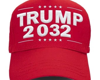 Trump 2032 Embroidered Trucker Hat: MAGA Republican Cap
