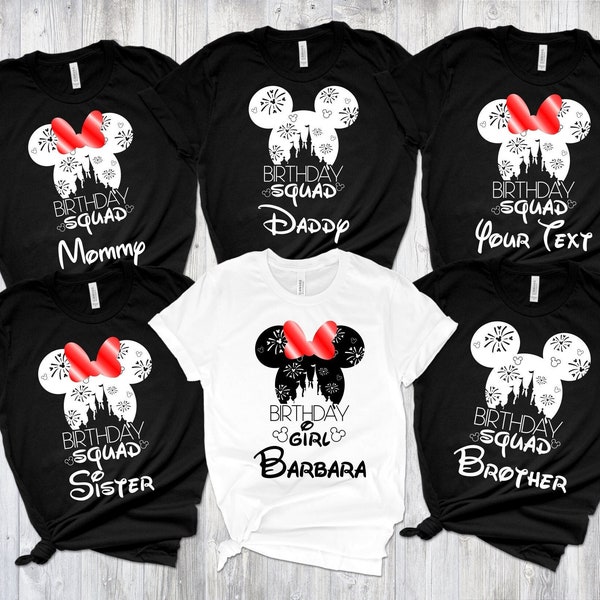 Disney Birthday Squad T-Shirts, Disneyland Birthday Shirt, Birthday Boy Shirts, Disney Birthday Girl, Disneyworld Shirt 2024, Disney Family