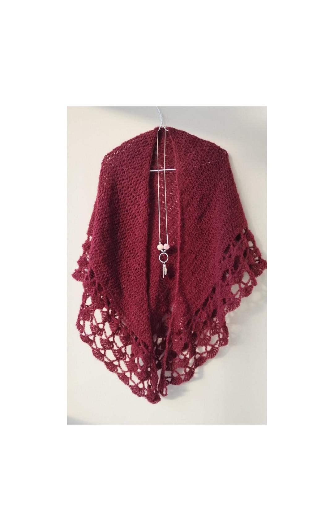 Alpaca Crochet Shawl Boho Style. Handmade Wool Crochet Wrap for Woman ...