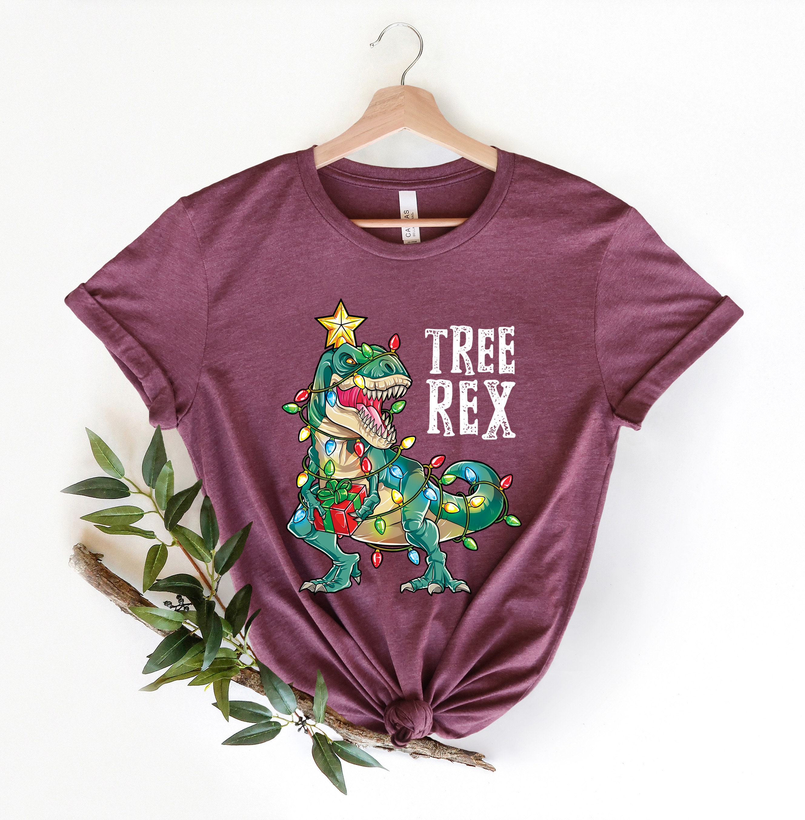 Discover Christmas Dinosaur Light Shirt, T-rex Christmas Shirt, Boys Christmas Outfit, Xmas Holiday Shirt, Tree Rex Shirt, Kids Christmas Shirt