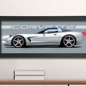 Tableau encadré Corvette C5