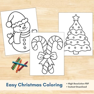 Beginner Christmas Coloring Sheets for Kids Coloring Page Winter Christmas Printable Coloring Pages for Kids Easy Coloring Pages