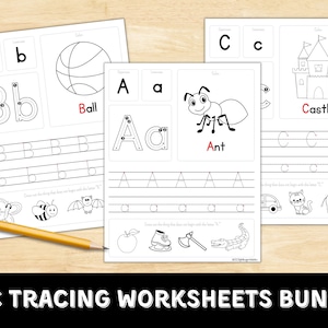 Alphabet Worksheets | ABC Worksheets | Easy Printable Worksheets | Letter Tracing Practice | Letter Sound Practice | Preschool Printables