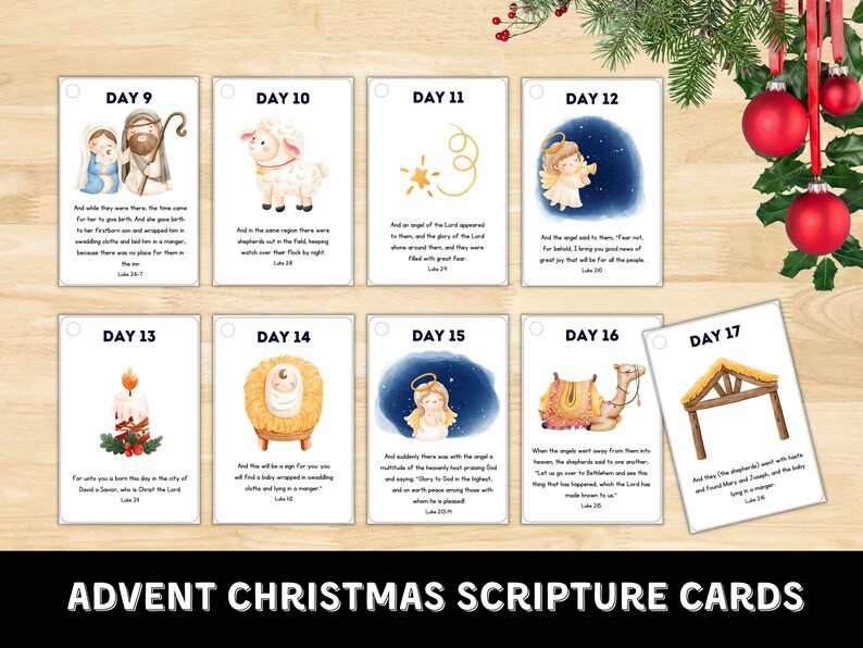 NIV Advent Scripture Cards Nativity Story Christmas Story - Etsy