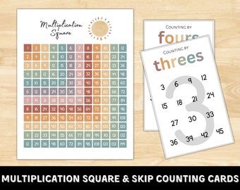 Räkna med kort i hopp | Multiplikationsruta (digital nedladdning)