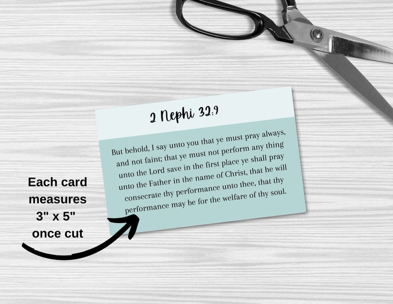 Printable LDS Scripture Cards Book of Mormon Cards (Download Now) - Etsy