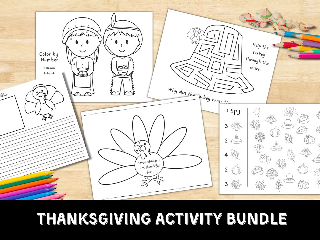 10 Thanksgiving Activity Sheets | Coloring Page | Easy Coloring Pages ...