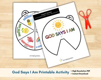 Knutselwiel met Gods beloften: afdrukbare zondagsschool (digitale download)