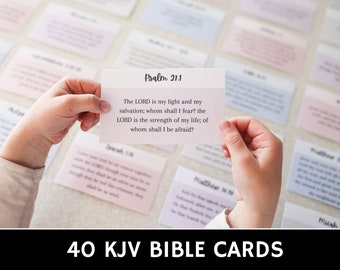 Schede bibliche KJV / 40 note di incoraggiamento cristiano (download digitale)