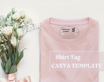 Canva Shirt Tag Template Shirt Tag Minimalist Shirt Tag Editable Template Canva Shirt tag Digital Download