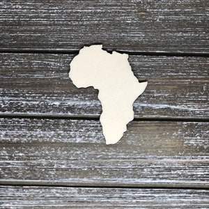 Laser Cut Wood Africa Stud or Dangle