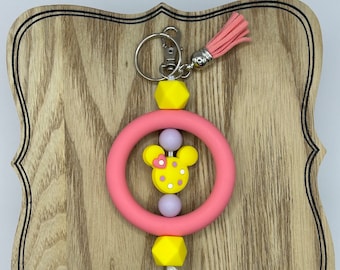 Pink Minnie Mouse Keychain