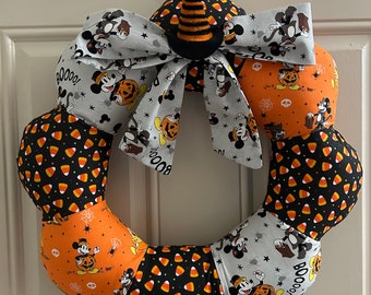Minnie & Mickey Halloween Wreath