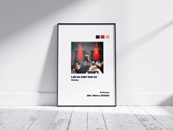 Makko Leb es oder lass es Poster - Deutschrap Wandkunst - moderne simple Kunst - sofortiger download - druckbare Kunst