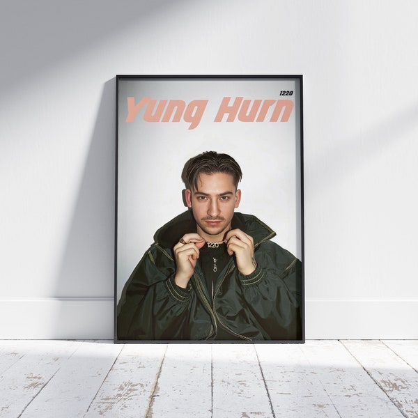 Yung Hurn Poster, Deutschrap Deko, Digital Download