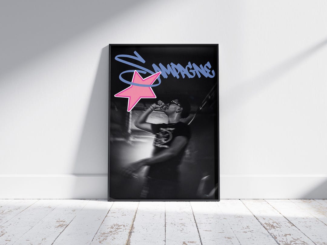 Sampagne Poster | Deutschrap Deko | Musik Album | Sampagne Merch ...