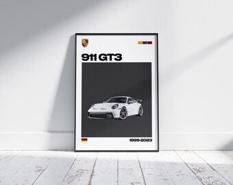 Porsche Poster, digitaler Download, Männer Geschenke, Autoplakat