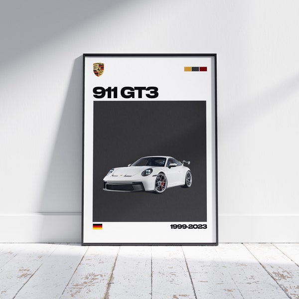 Porsche 911 Poster, Digital Download, Männer Geschenke, Car poster
