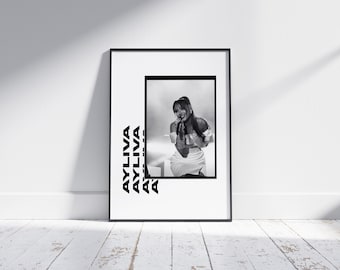 Ayliva Weisses Herz Poster - Deutschrap Poster - gedruckt oder sofort download - druckbare Kunst