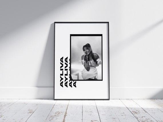 Ayliva Weisses Herz Poster - Deutschrap Poster - gedruckt oder sofort download - druckbare Kunst