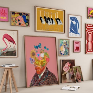 6000 oeuvres d'art murales maximalistes, MEGA BUNDLE, oeuvres d'art murales tendance, ensemble mural de galeries maximalistes, oeuvres d'art murales éclectiques, décoration d'intérieur maximalistes, impressions tendance