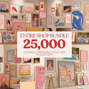 WHOLE SHOP SALE, 25.000 Mega Bundle Wall Art, Printable Wall Art, Gallery Wall Print, Eclectic Gallery Wall Art, Maximalist Trendy Wall Art