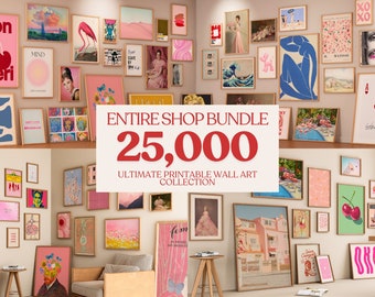 WHOLE SHOP SALE, 25.000 Mega Bundle Wall Art, Printable Wall Art, Gallery Wall Print, Eclectic Gallery Wall Art, Maximalist Trendy Wall Art
