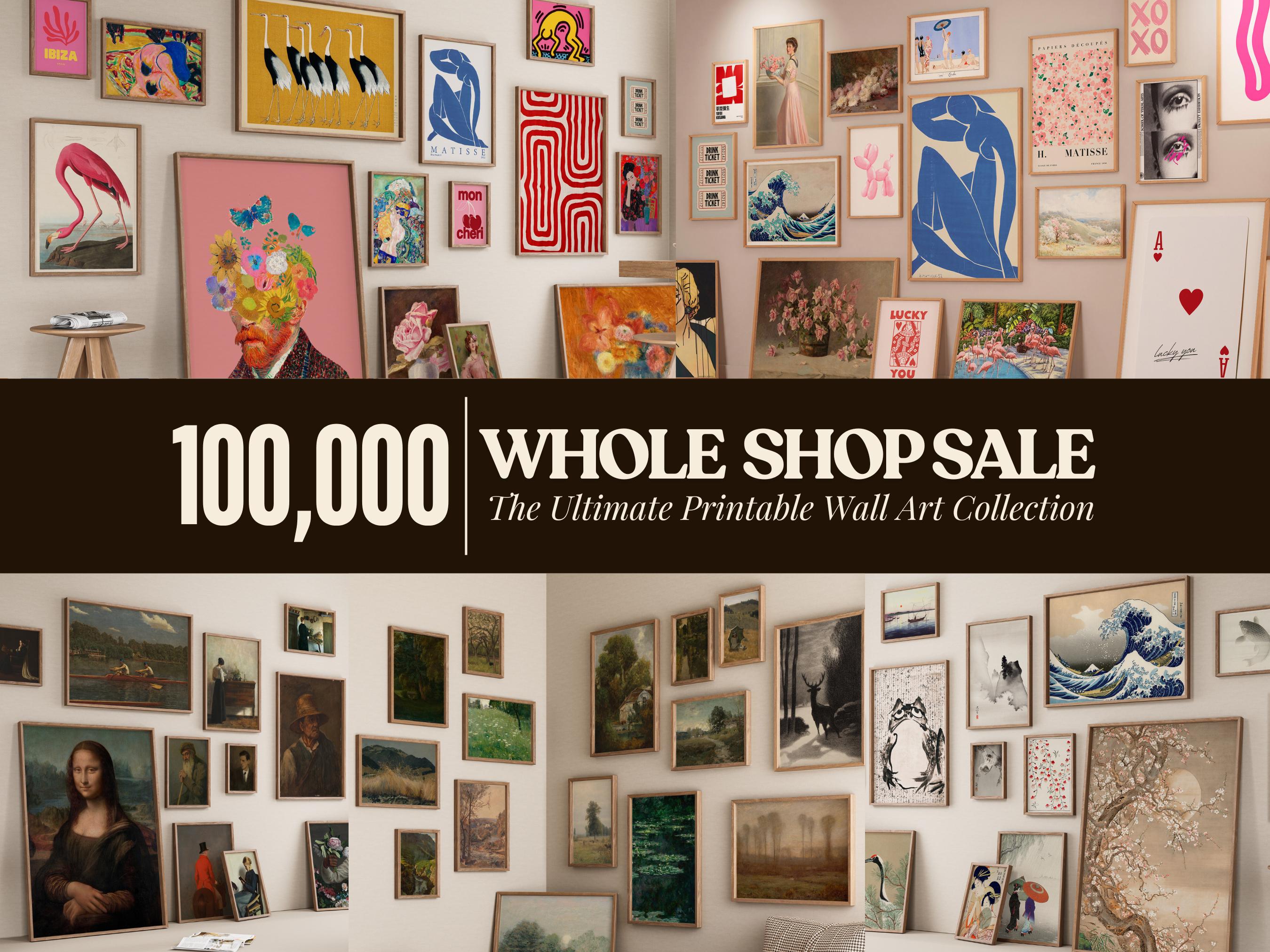 100.000 ECLECTIC MEGA BUNDLE Printable Wall Art, Whole Shop Sale, Gallery Wall Art, Eclectic Gallery Set, Maximalist Prints, Trendy Prints