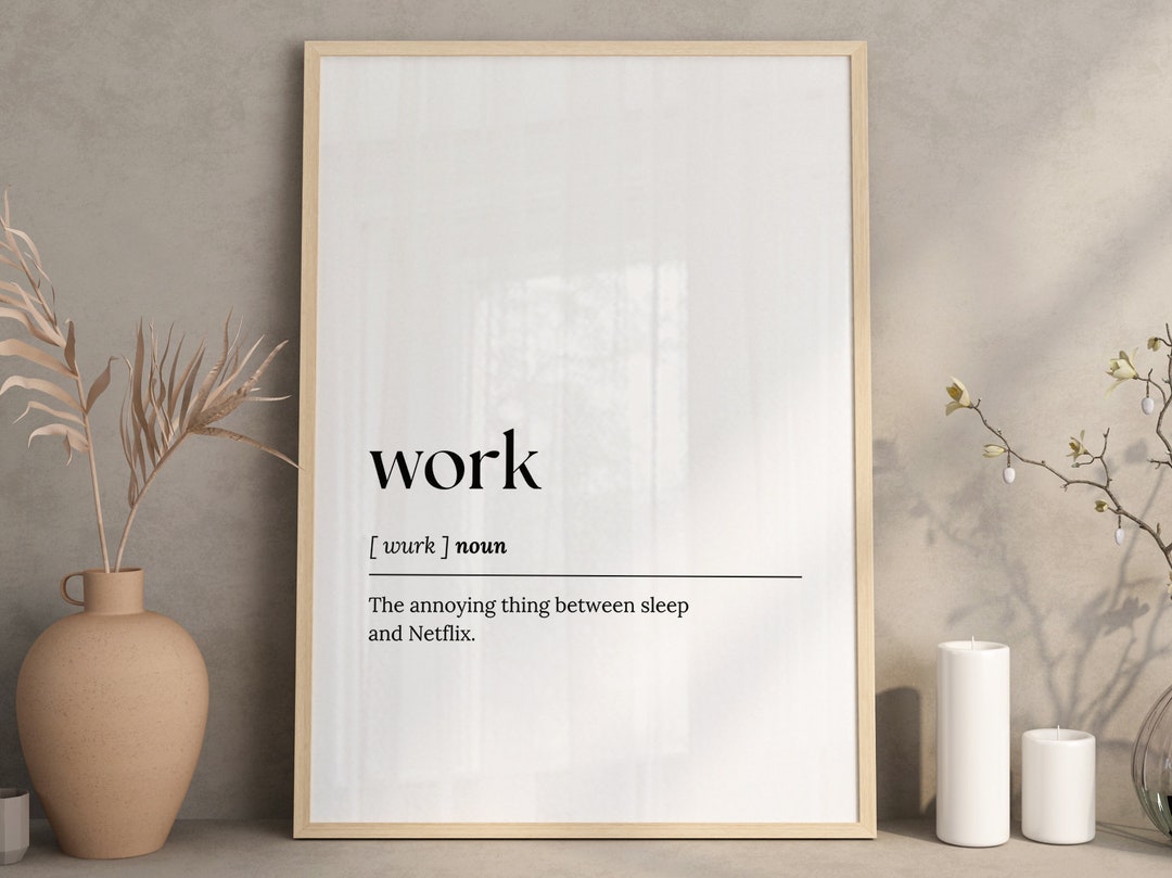 Lustige Büro Wandkunst, druckbare Wandkunst, Büro Wandkunst, Arbeit von ...