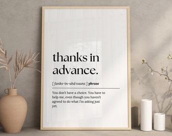 Funny office wall art, Printable wall art, home office decor, work from home art, definition print, office wall decor, digital download