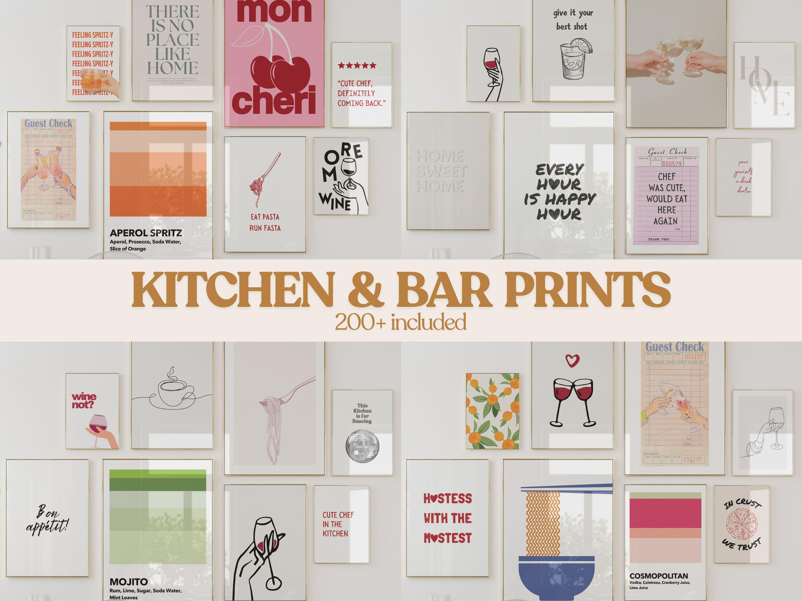 150 kitchen art prints: mega bundle, trendy gallery... WHOLE SHOP SALE, Mega Bundle, Printable Wall Art, Gallery Wall Set ...