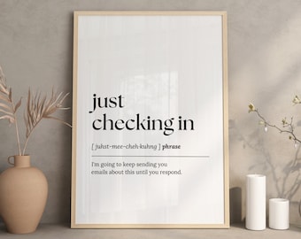 Funny office wall art, Printable wall art, home office decor, work from home art, definition print, office wall decor, digital download