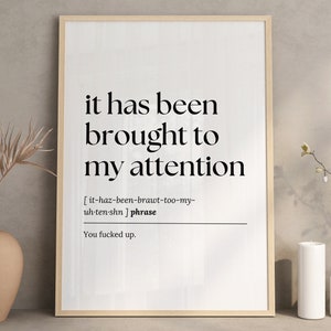 Funny office wall art, Printable wall art, home office decor, work from home art, definition print, office wall decor, digital download