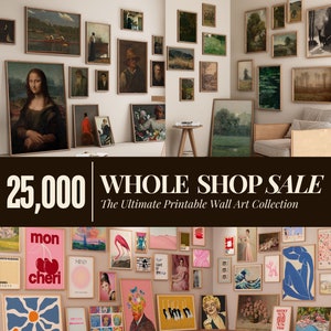 25.000 ECLECTIC MEGA BUNDLE Printable Wall Art, Whole Shop Sale, Gallery Wall Art, Eclectic Gallery Set, Maximalist Prints, Trendy Prints