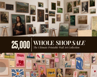 25.000 ECLECTIC MEGA BUNDLE Printable Wall Art, Whole Shop Sale, Gallery Wall Art, Eclectic Gallery Set, Maximalist Prints, Trendy Prints