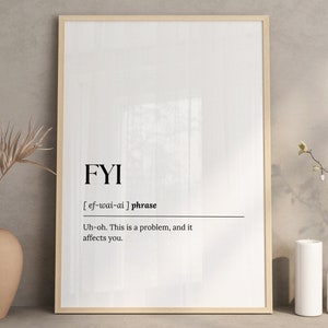 Funny office wall art, Printable wall art, home office decor, work from home art, definition print, office wall decor, digital download
