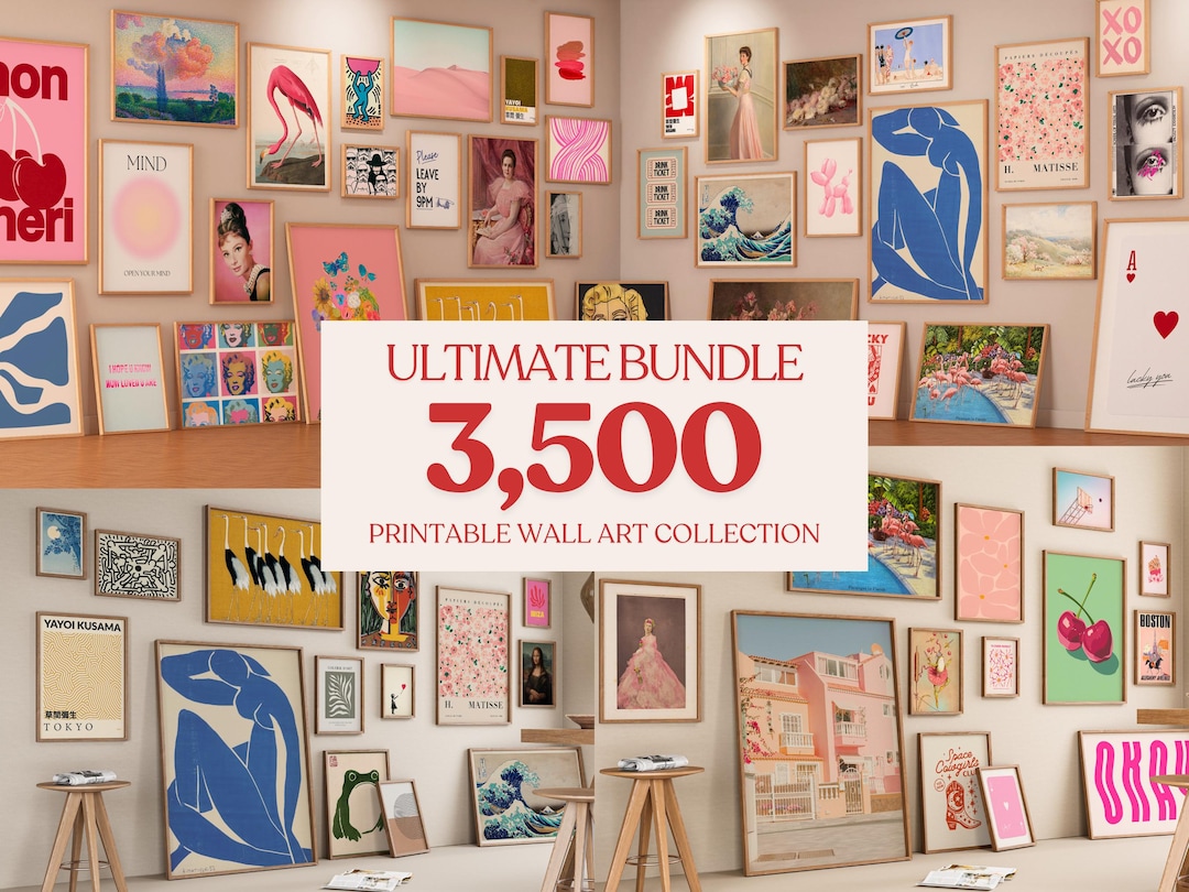 150 kitchen art prints: mega bundle, trendy gallery... 3500+ Printable Wall Art MEGA BUNDLE for Home Decor, Vintage Art Print ...