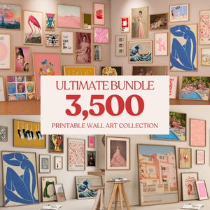 3500+ Printable Wall Art MEGA BUNDLE for Home Decor, Vintage Art Print Set, Eclectic Gallery Wall Prints, Eclectic Gallery Wall Decor Bundle