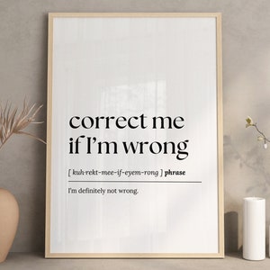 Funny office wall art, Printable wall art, home office decor, work from home art, definition print, office wall decor, digital download
