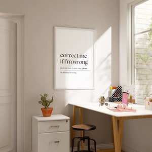 Funny office wall art, Printable wall art, home office decor, work from home art, definition print, office wall decor, digital download image 5