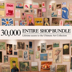 ENTIRE SHOP BUNDLE, 30.000 Mega Bundle Wall Art, Gallery Wall Art, Printable Wall Art, Eclectic Gallery Set, Maximalist Art, Trendy Prints