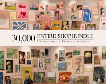 ENTIRE SHOP BUNDLE, 30.000 Mega Bundle Wall Art, Gallery Wall Art, Printable Wall Art, Eclectic Gallery Set, Maximalist Art, Trendy Prints