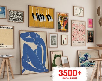 3500+ afdrukbare Wall Art MEGA BUNDEL voor Home Decor, Vintage Art Print Set, eclectische galerij muurafdrukken, eclectische galerij muur decor bundel