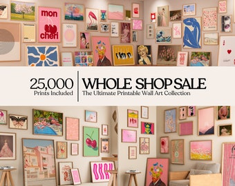 WHOLE SHOP SALE, 25.000 Mega Bundle Wall Art, Printable Wall Art, Gallery Wall Art, Eclectic Gallery Set, Maximalist Wall Art, Trendy Prints