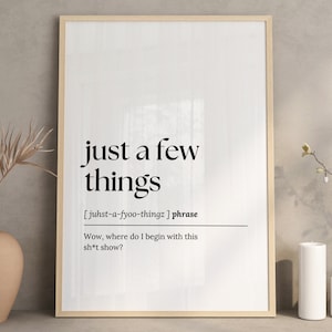 Funny office wall art, Printable wall art, home office decor, work from home art, definition print, office wall decor, digital download
